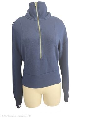 Varley Hawley half zip sweatshirt in navy blue women's size M